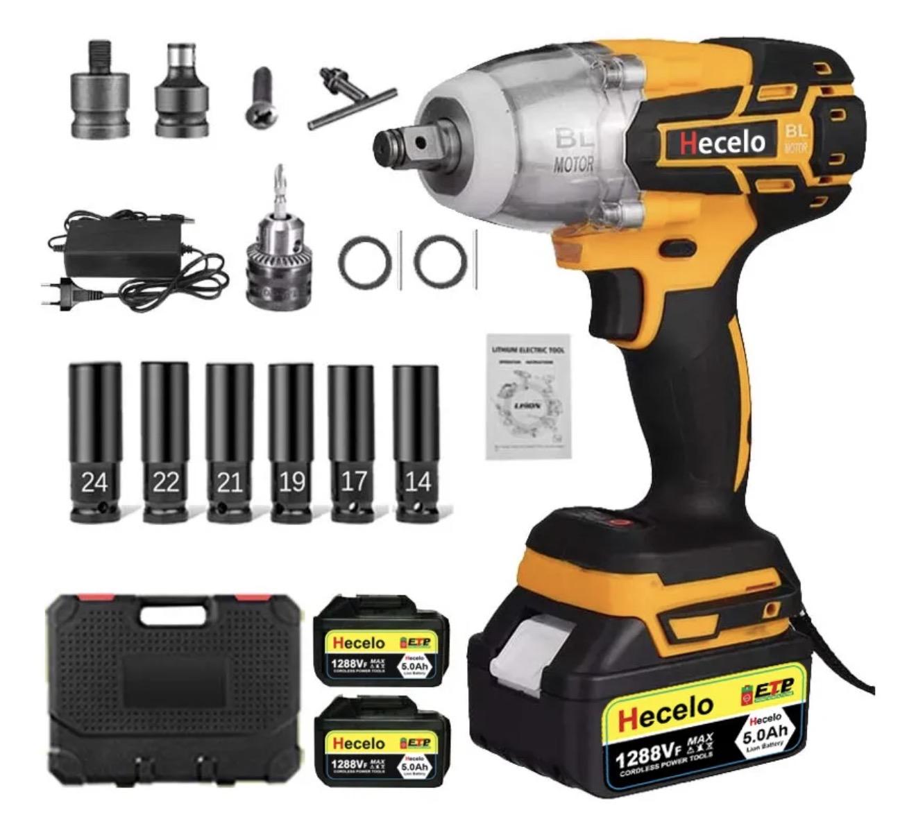 990n.m Pistola Llave De Impacto Inalámbrico De 2 Batería 1/2