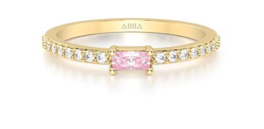  ABBA JOYAS  Anillo de oro zirconia brillante