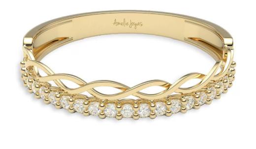  AMELIE JOYAS  Churumbela de oro 14 k zirconia
