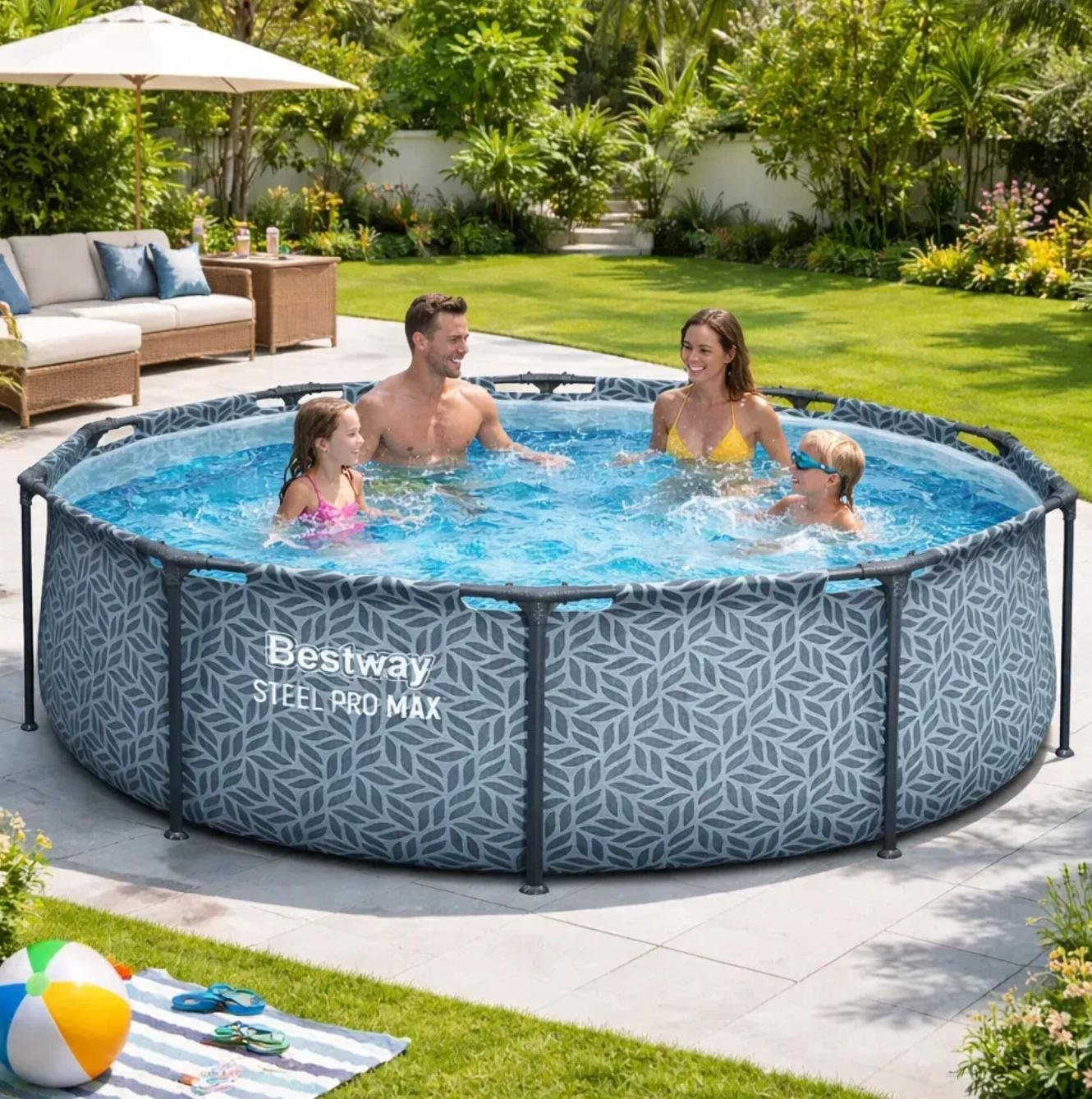 Alberca Redonda 3.05 M X 76 Cm Bestway Steel Pro Max