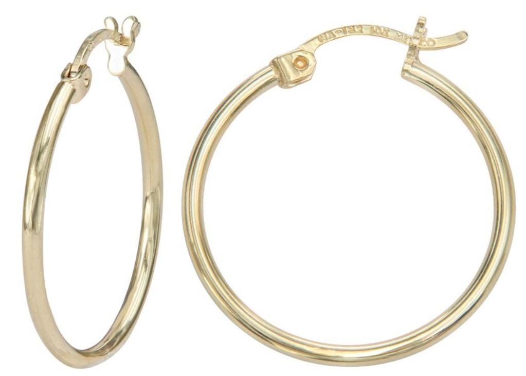 Arete Arracada De Oro De 10k Medida 20mm