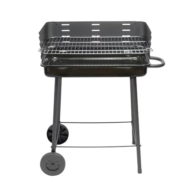 Asador de Carbón Portátil y Desmontable con Parrilla de 63cm