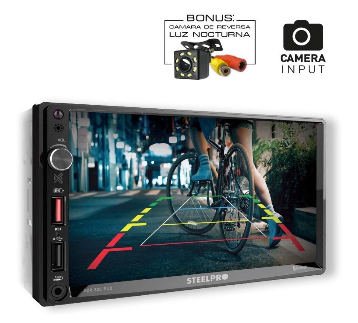 Autoestéreo Pantalla 7 Android Bt Usb 12 Rca Steelpro XZR-328-SUB