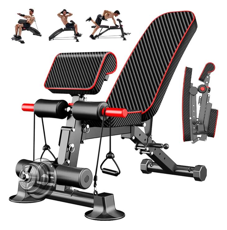 Banco Plegable K Kingkang 7 Posiciones con Módulo Piernas y Soporte Barra 353kg