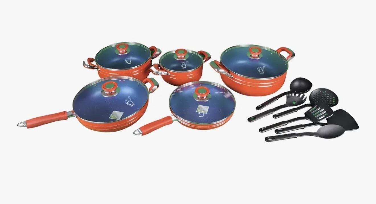 Bateria Cocinalia Bateria Facil 16 Pzas Color Rojo