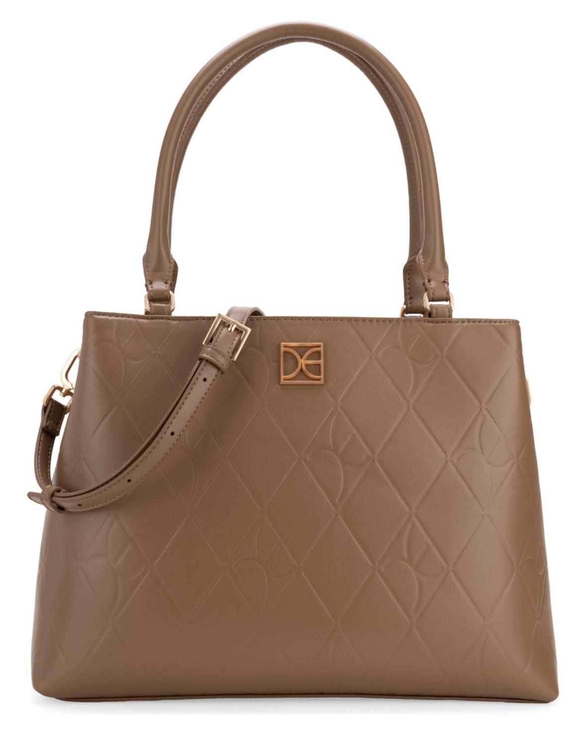 Bolsa Satchel Cloe Sensyali Grande Color Marrón claro