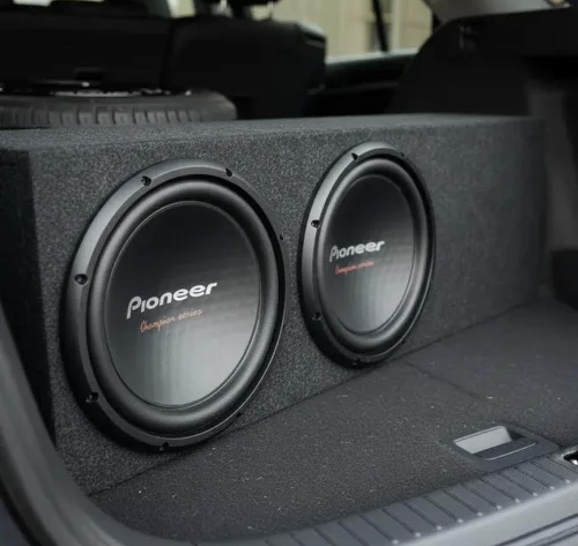 Cajón de madera Acústico Para camioneta doble Subwoofer 