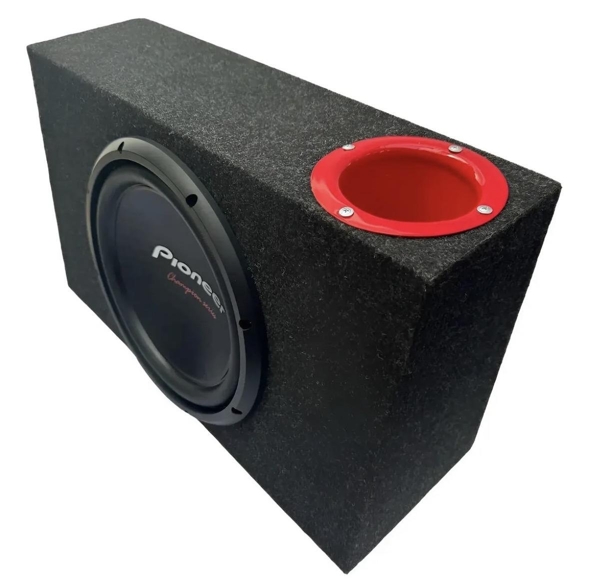 Cajón de madera Acústico para subwoofer c/Port y conector 