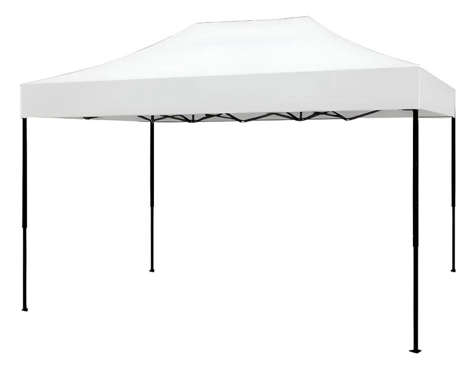 Carpa Plegable Genesis Gazebo 3x4.5m Impermeable Para Jardín Color Blanco