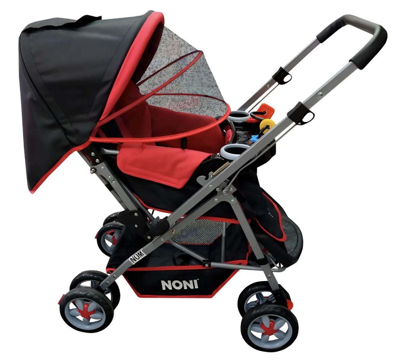 Carriola De Paseo Mango Reversible Con Juguetero, Noni 555 A Color Rojo 