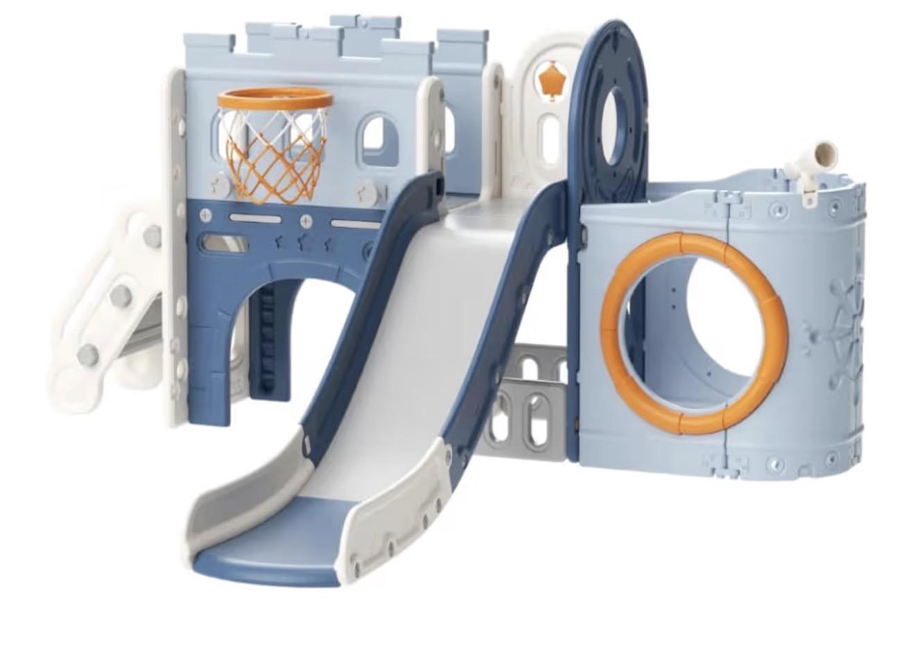 Castillo Pirata con Resbaladilla Puente Infantil Zona Juegos