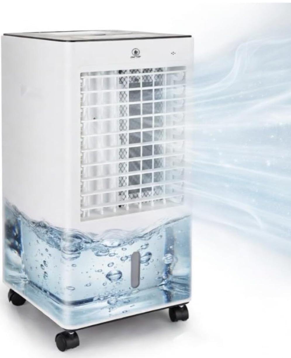 Climatizador Evaporativo Portátil 3 en 1, Aire Acondicionado, Enfriador de Aire con 3 Velocid