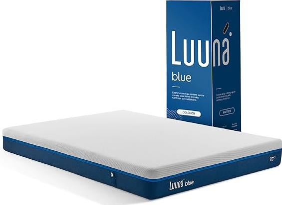 Colchón Luuna Blue Espumas Certificadas, Matrimonial Color Blanco