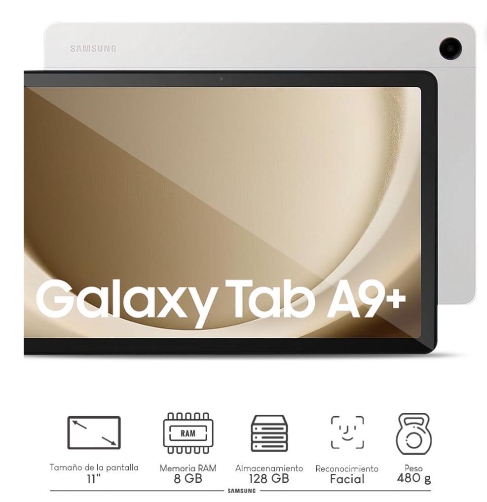 Tablet Samsung TAB A9+ 8GB 128GB Plata 