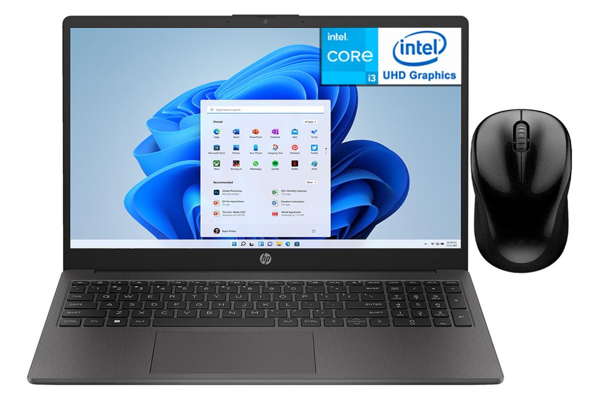 Laptop HP 250 G10 Intel Core i3 8GB RAM 256GB SSD Windows 11 Home Mouse