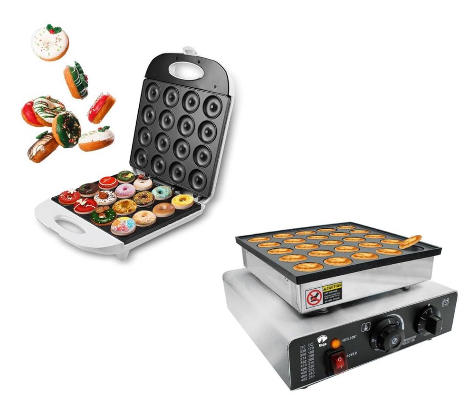 COMBO Máquina para 35 mini Hot cakes y  Máquina para 16  mini Donas