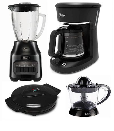 Combo Oster Licuadora +Cafetera + Parilla Multiuso + Exprimidor Negro