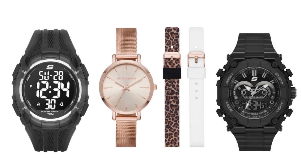 COMBO Reloj Skechers para Hombre + Reloj Dama Skechers Color Oro Rosado + Skechers Reloj digital ana