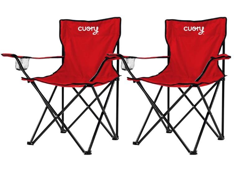 Pack 2 Sillas Plegable para Camping Jardin | Picnic Exterior Pesca Aire Libre De Lona Impermeable