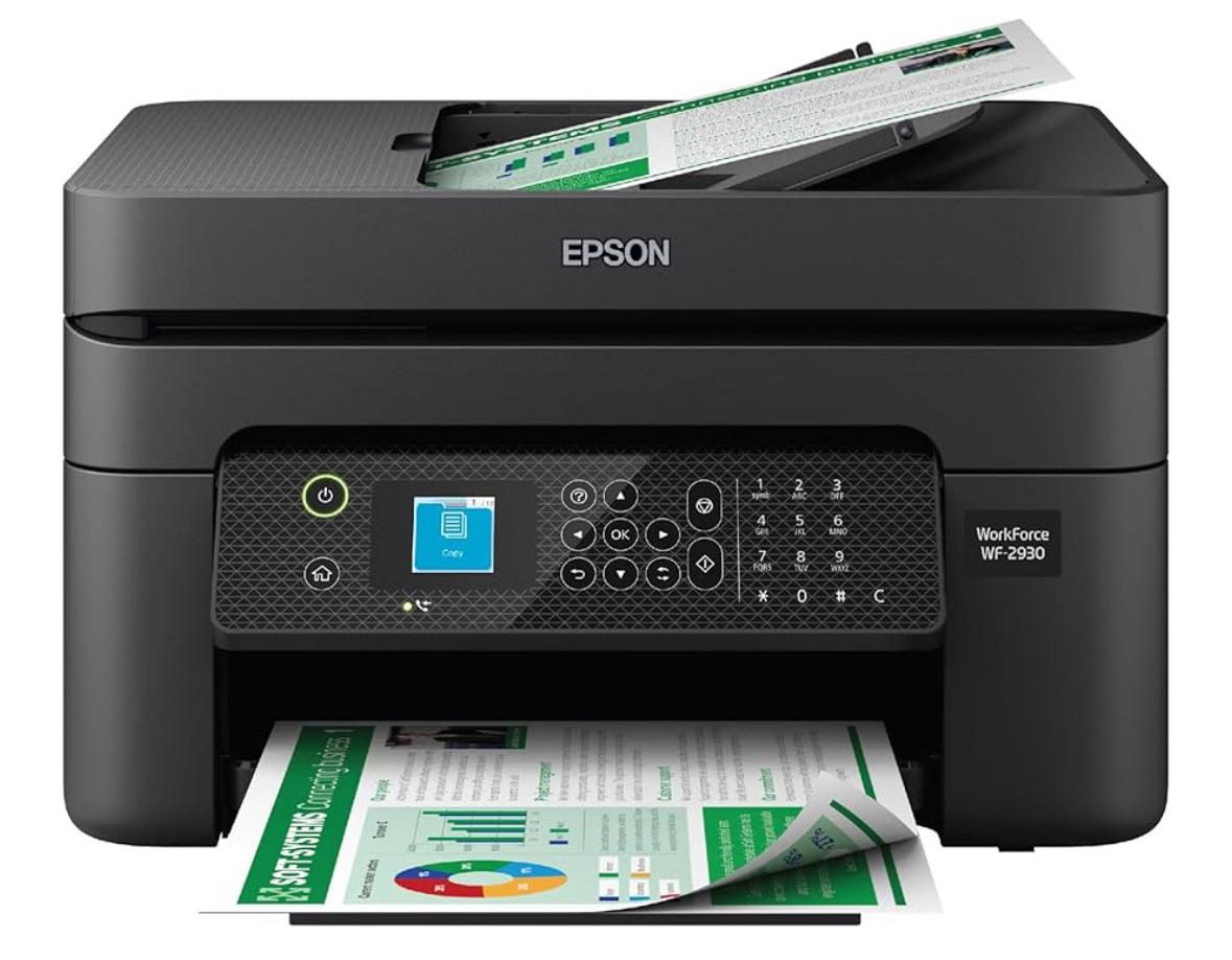 Epson Workforce WF-2930 Impresora inalámbrica Todo en uno con escaneo, Copia, fax