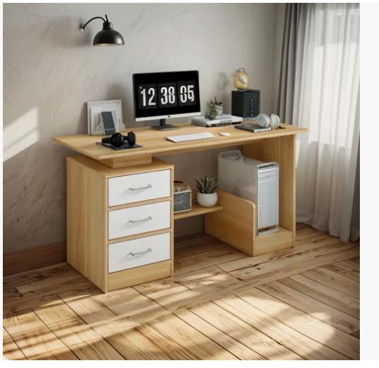 Escritorio Moderno Con Cajoneras Computadora Para Oficina