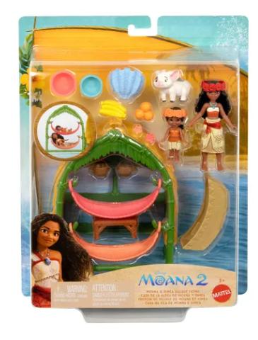 Figura de Acción Moana y Simea Village Home Con Accesorios Mattel