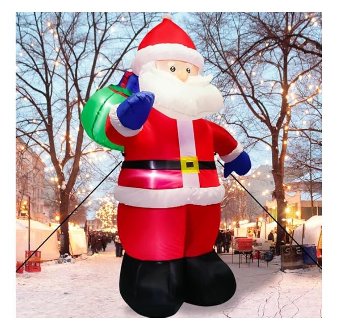 Freetis 1.85M Santa Claus Inflable de Navidad