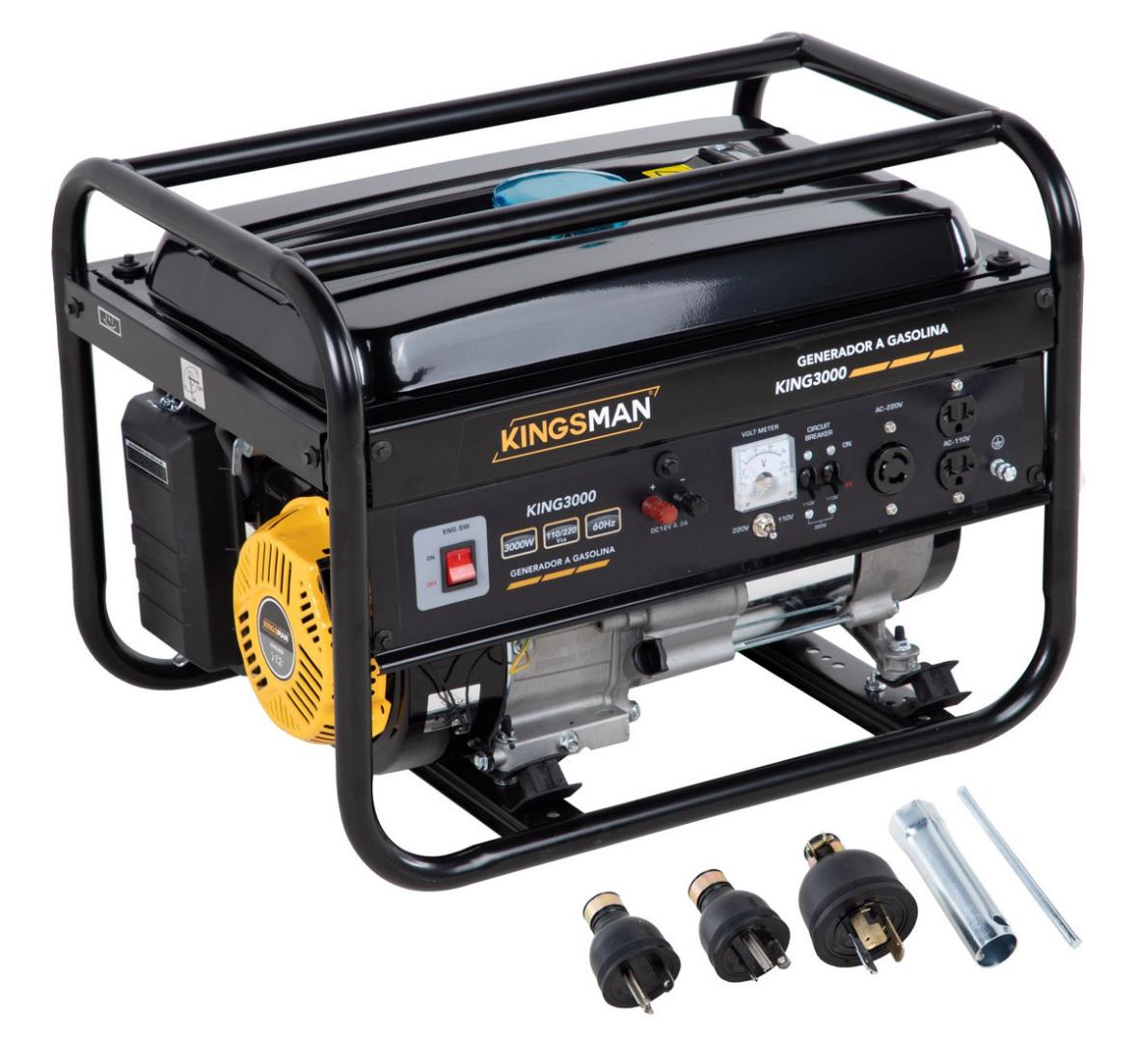 Generador Portatil Kingsman King3000 Bifásico 110/220v A Gasolina 7.0hp 3000w