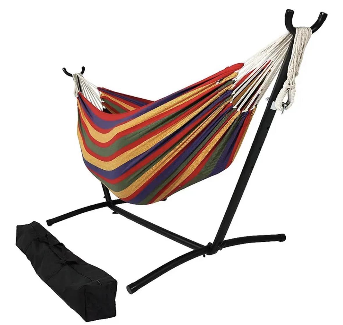 Hamaca Doble Ivarma Con Soporte Portatil 
