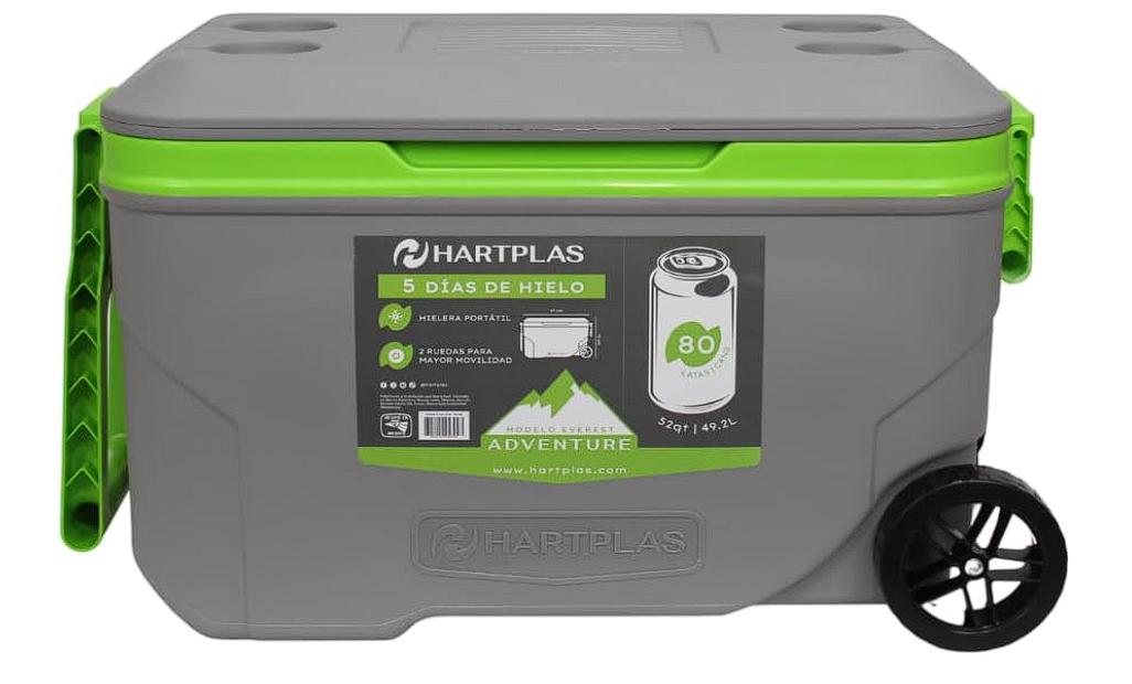 Hielera Hartplas Everest Adventure 52qt 80 Latas Con Ruedas