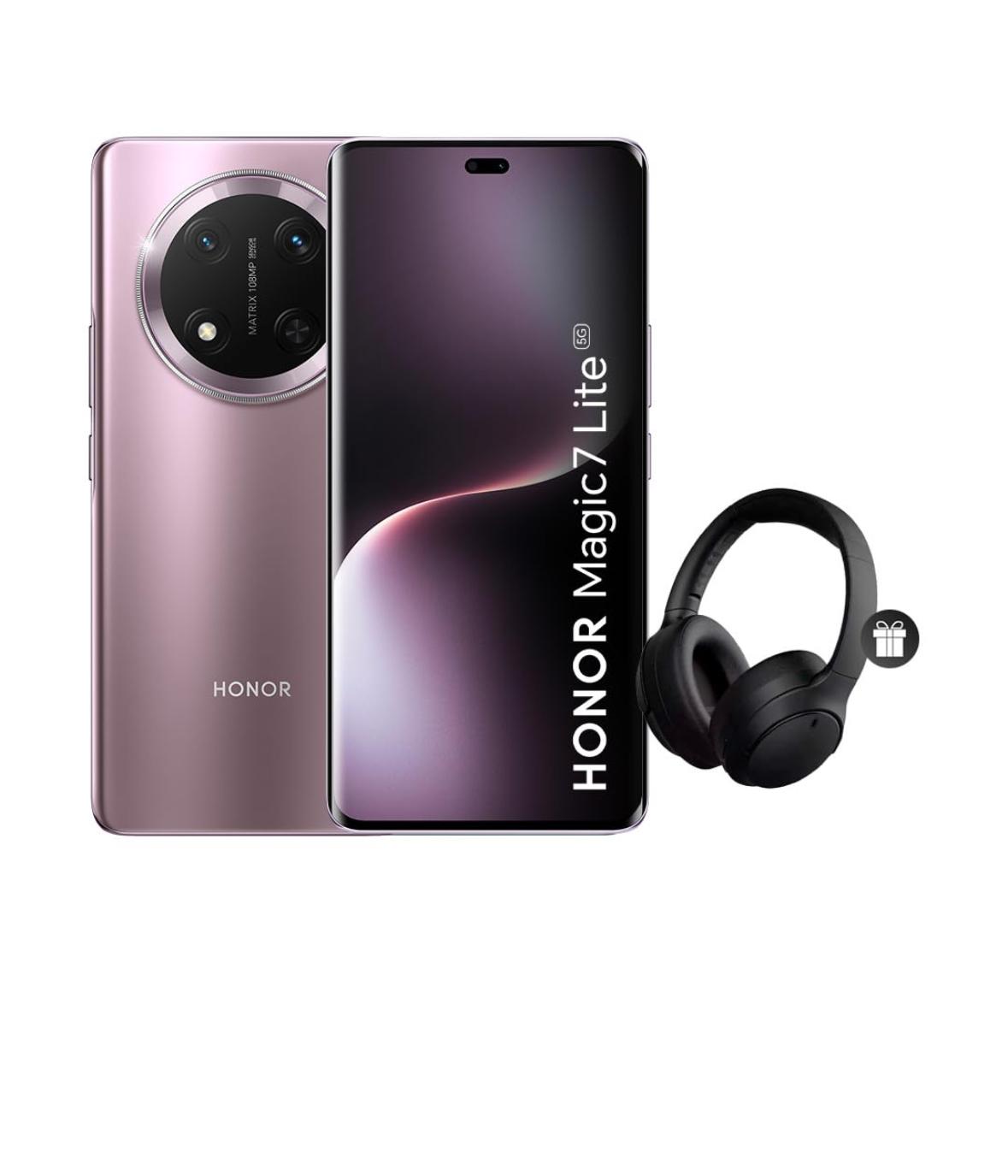 Honor Magic7 Lite 8+512GB Smartphone Resistente a caídas Agua y Polvo IP65M, Dual Sim, Morado + Audí