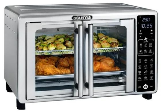 Horno Tostador Digital Gourmia para 6 Rebanadas con 19 Preajustes de Un Solo toque en Acero