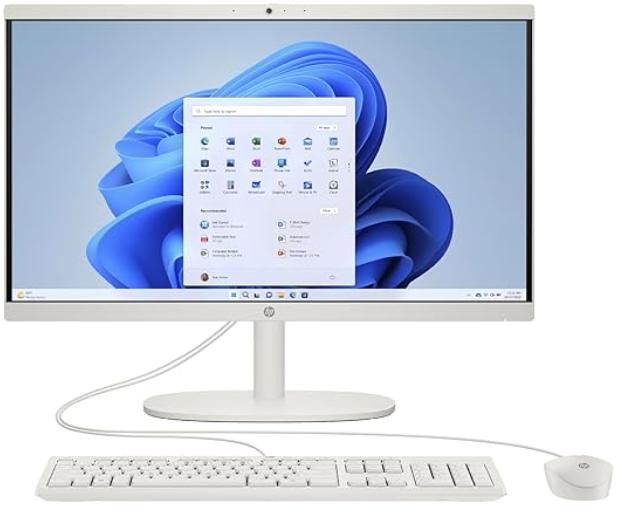 HP All In One, Intel Celeron N100 (12va Gen), 8GB Ram Ddr5, 128Gb M.2, 21.5 Fhd, Windows 11 Home