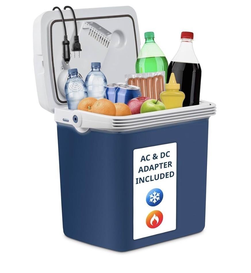 Ivation - Refrigerador eléctrico y calentador con asa, 27 cuartos de galón (25 l