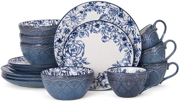 Juego de vajilla de 16 piezas, servicio para 4
