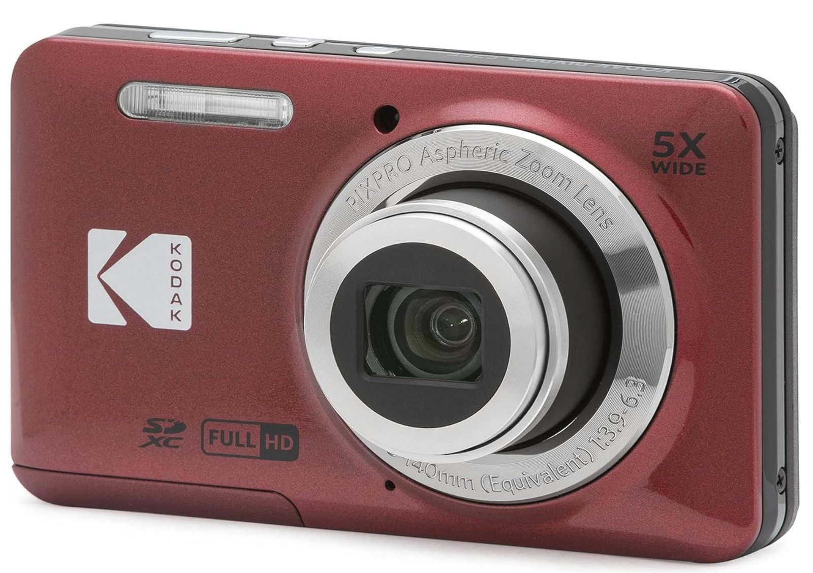 Kodak PIXPRO FZ55-RD Cámara Digital de 16 MP, Zoom óptico de 5 x 28 mm