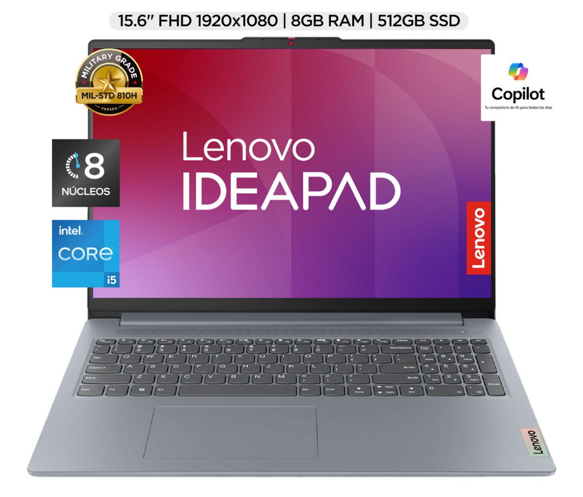 Laptop Ideapad Slim 3 Intel Core I5 12450H 8GB RAM 512GB SSD 15.6