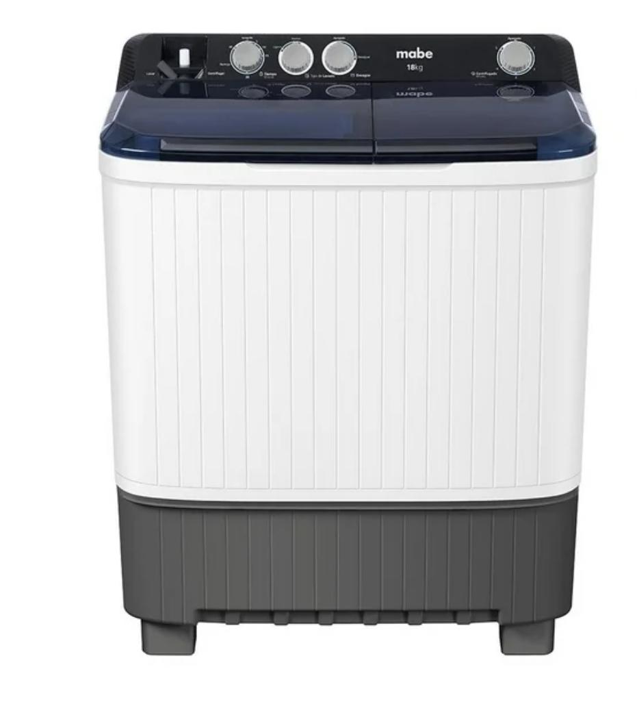 Lavadora Mabe Doble Tina 18 kg Blanca LMDX8124HBAB0