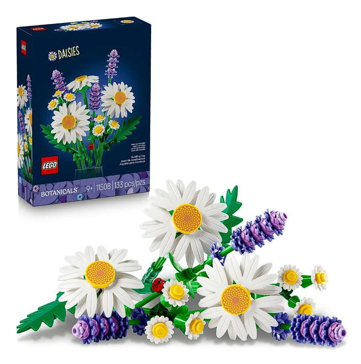 LEGO Botanicals Margaritas 11508; Regalo ideal de San Valentín para mujeres; Ramo de flores con Marg