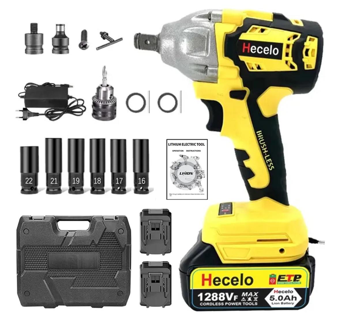 Llave De Impacto 2 Batería 1/2 Inalámbrica Eléctrica 600n.m