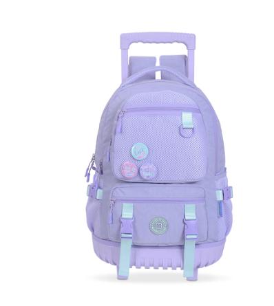Mochila Escolar con Ruedas Marshmallow Spirit Purple Morado con Azul