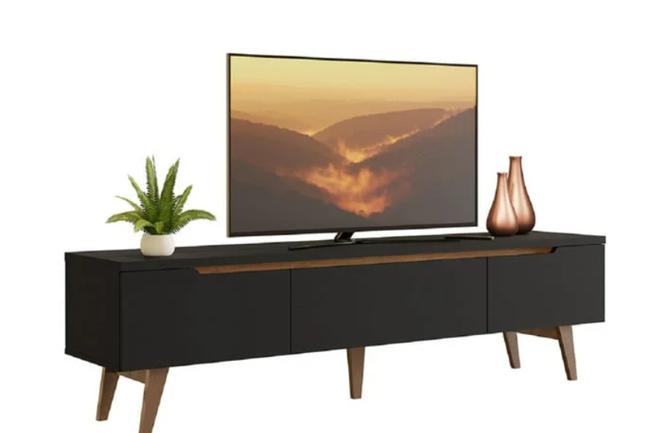 Mueble para Tv hasta 75 Pulgadas Madesa Reims 2 Puertas 1 Cajón - NEGRO