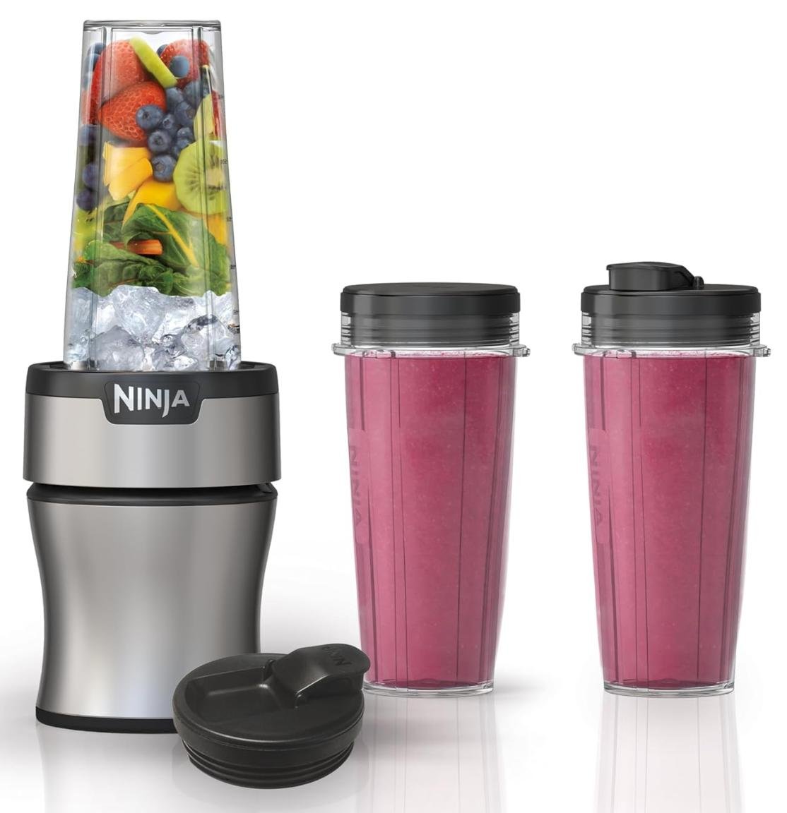 NINJA, Licuadora Personal Nutri-Blender Plus, Ideal para Smoothies, Bebidas Congeladas y Salsas, 900