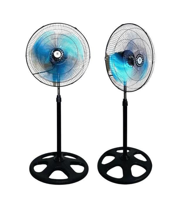 PACK 2 Ventilador de Pedestal, Abanico Metalico de 18 Pulgadas, Motor con Potencia de 100W, 3 Veloci