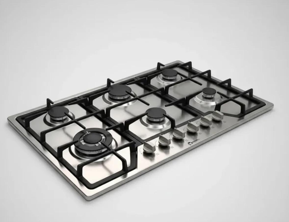 Parrilla Estufa 6 Gas Quemadores Acero Inoxidable Shorbull