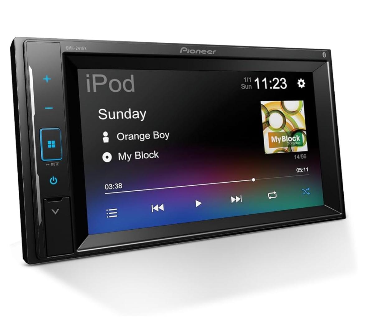 PIONEER Car DMH241EX visualización táctil resistiva de 6.2 Pulgadas, Doble DIN