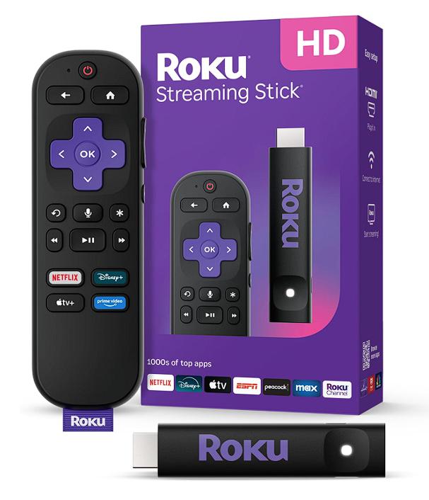 Roku Streaming Stick HD 2025 - Dispositivo de transmisión HD para TV con Mando a Distancia por Voz R