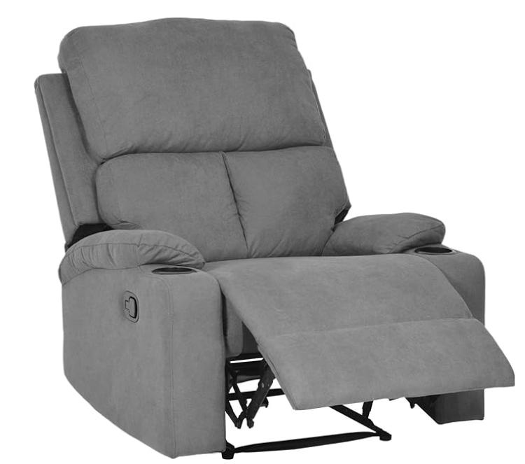 Sillon Reclinable Houzer Reposet Moderno Minimalista Sala Gris