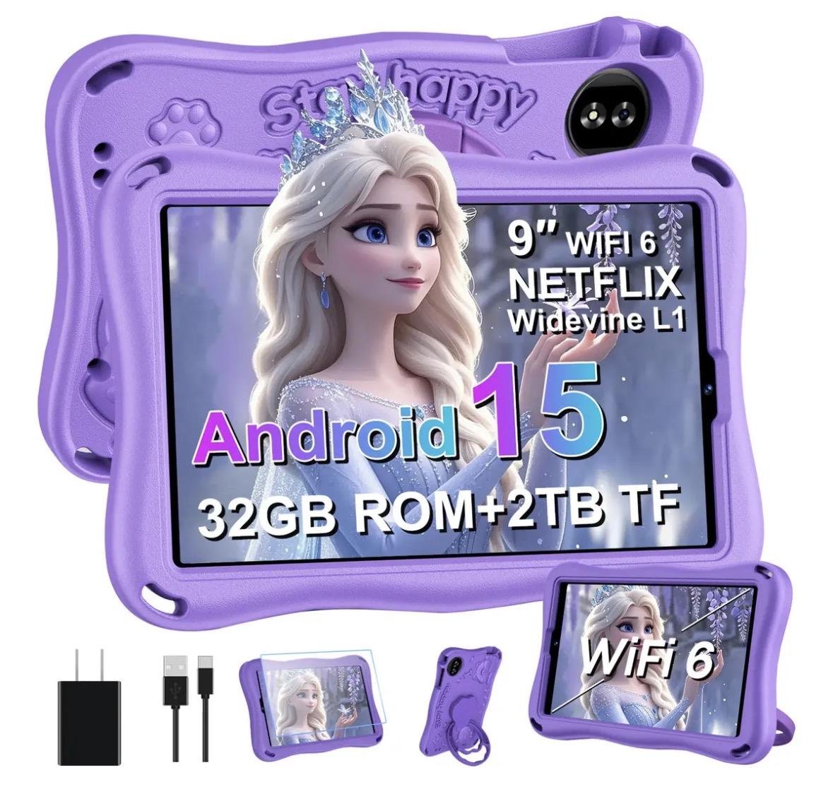 Tablet para niños Android 15 de 9 pulgadas 32gb ROM 