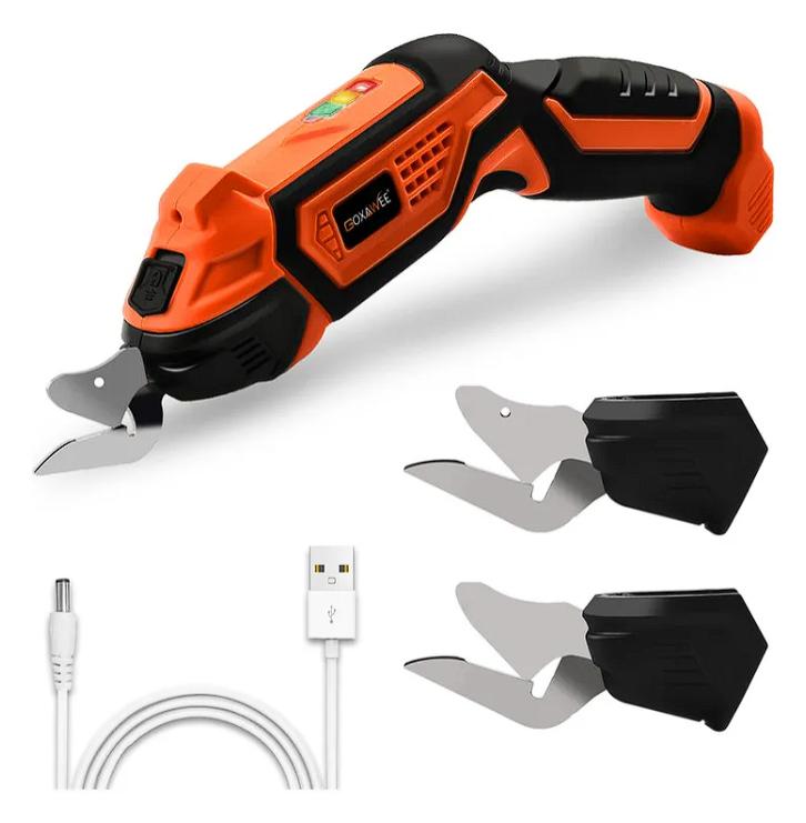 Tijera Eléctrica Inalámbrica Para Cortar Lamina Tela 